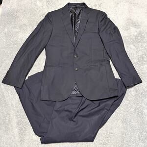 J Crew Ludlow Slim Fit Suit Jacket 36S Blue Double Vent Wool Loro Piana Pants